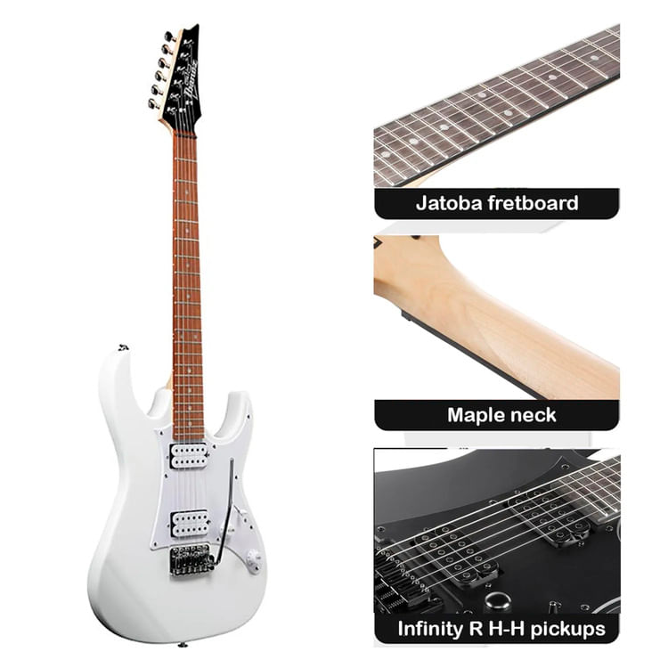 Imagen 2 del producto Guitarra Ibanez GRX20 White, con amplificador Orange Crush 12W y accesorios completos