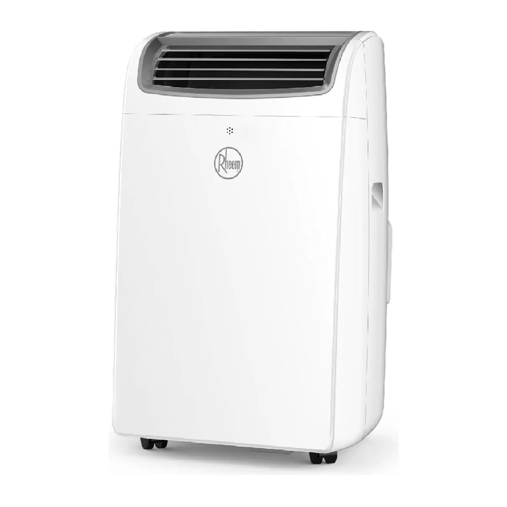 Aire acondicionado portátil Rheem 9000 BTU frío solo, autolimpieza, temporizador, control remoto, blanco