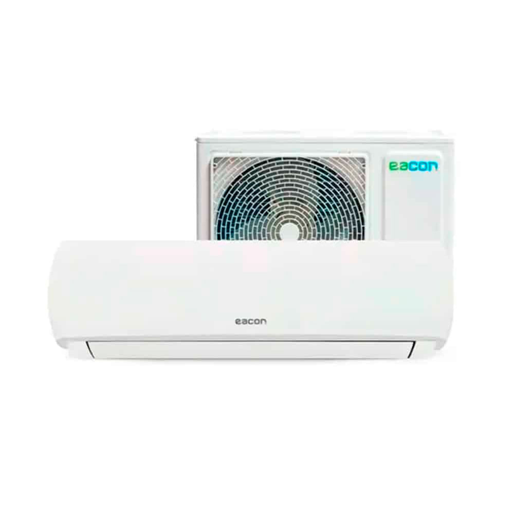 Aire acondicionado Eacon split 12000 BTU frío solo, compresor ON/OFF, R410A, control remoto, blanco