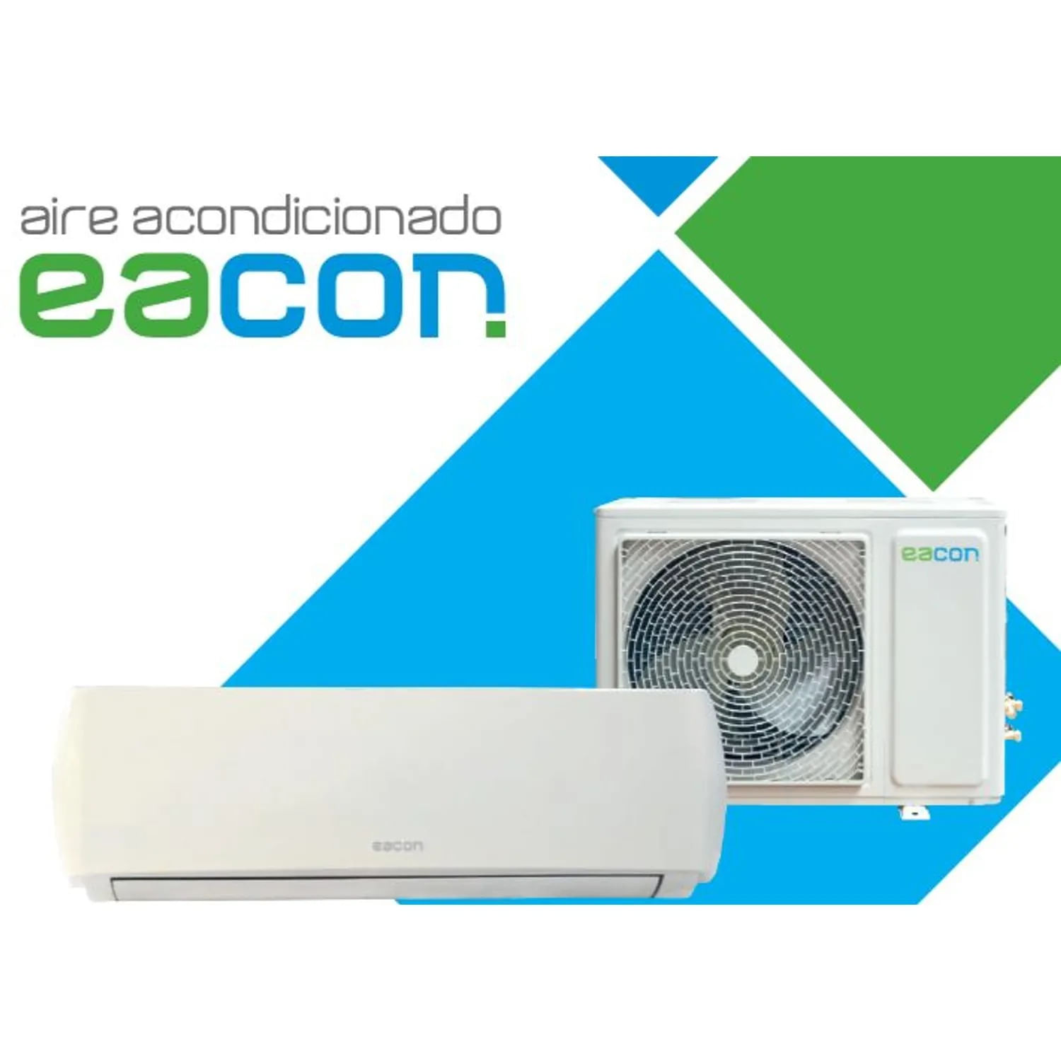 Imagen 2 del producto Aire acondicionado Eacon split pared 24000 BTU, frío solo con gas R410A y control remoto, blanco