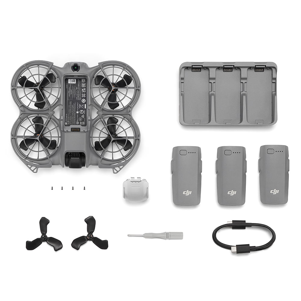 Drone DJI Neo 2 Fly More Combo, cámara 12MP, graba en 4 k, hasta 19 minutos de vuelo, gris + 3 baterías