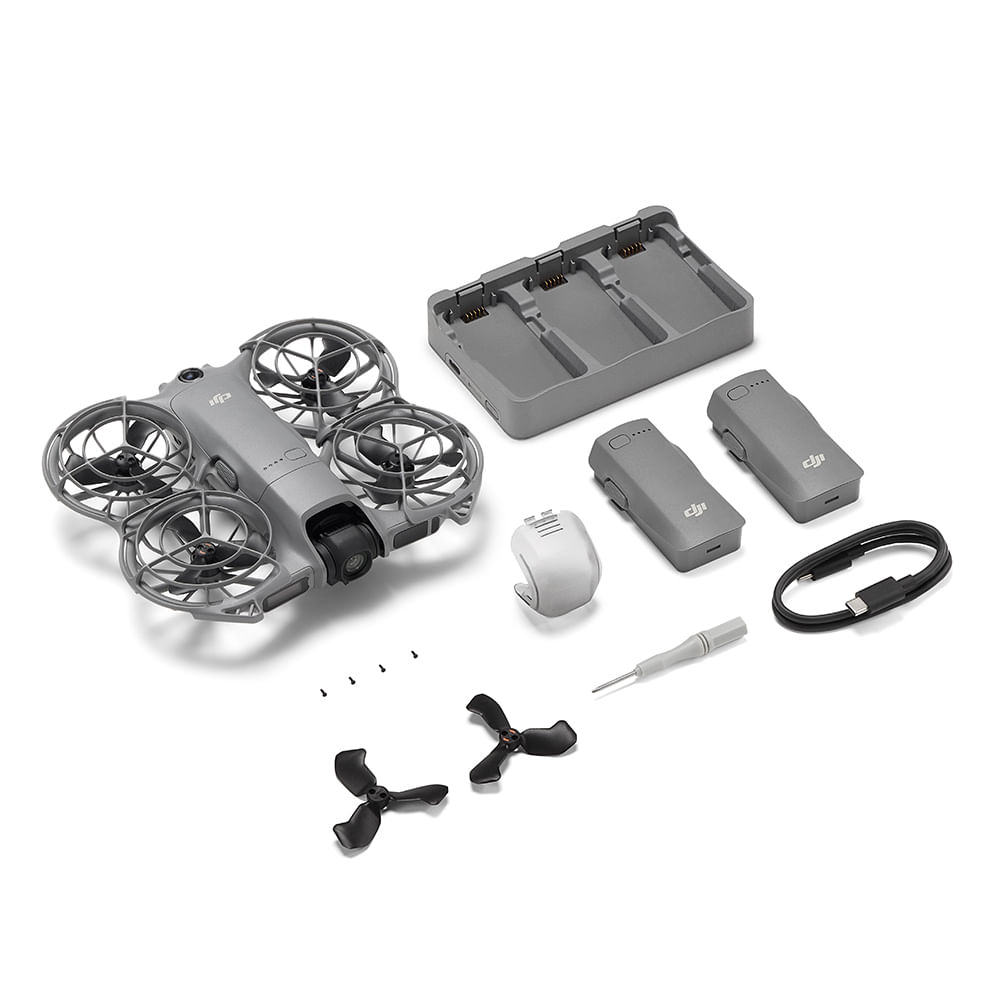 Imagen 2 del producto Drone DJI Neo 2 Fly More Combo, cámara 12MP, graba en 4 k, hasta 19 minutos de vuelo, gris + 3 baterías