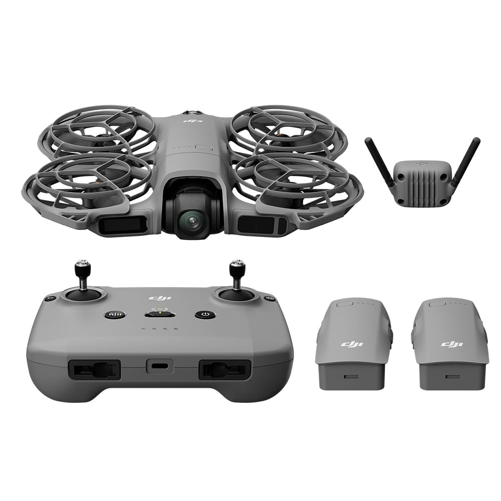 Drone DJI Neo 2 Fly More Combo Control, graba en 4 k, hasta 19 minutos de vuelo, gris + 3 baterías