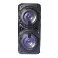 Parlante de torre bluetooth Decibel 80W luces led + trípode