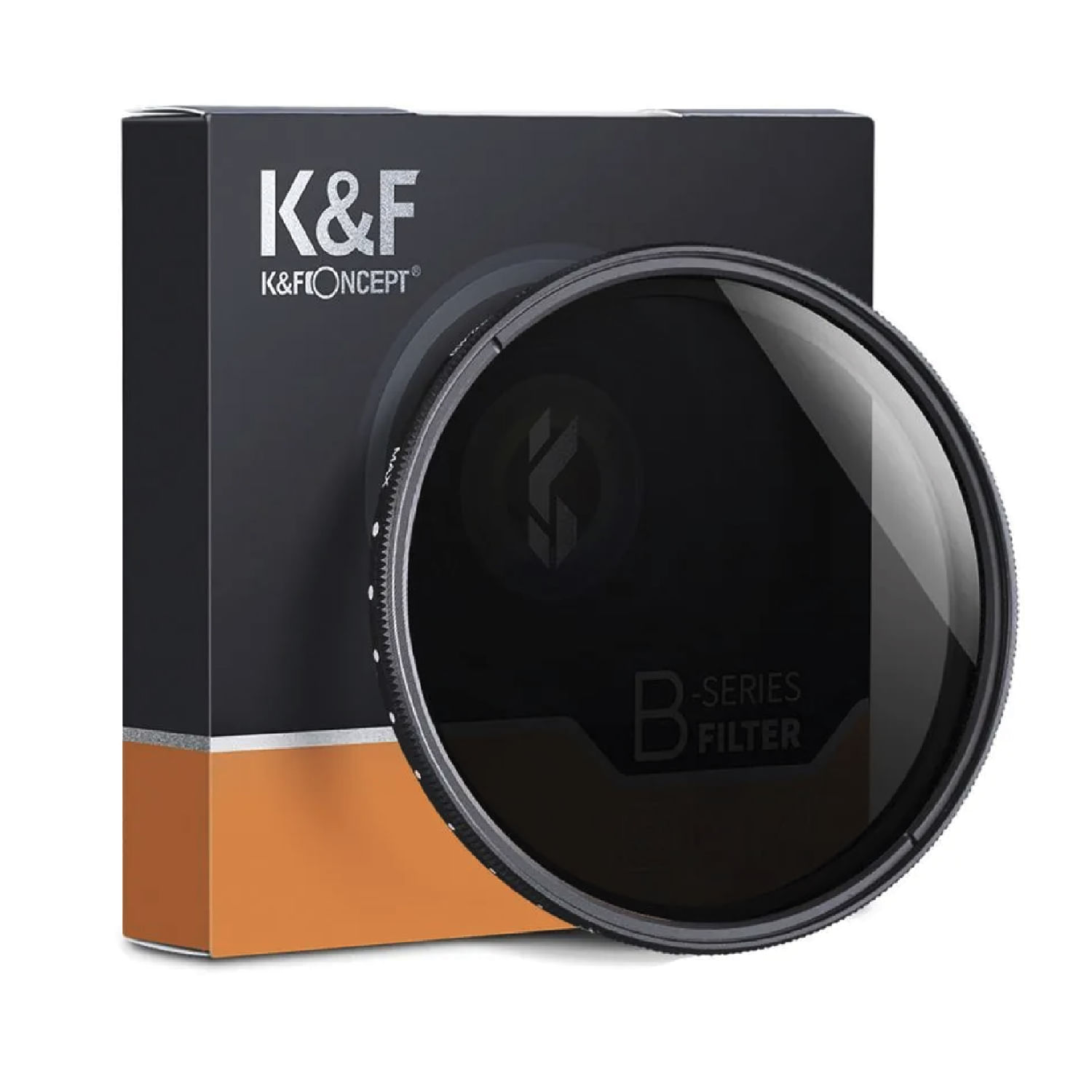 Filtro ND variable K&F Concept nd2-400 58mm, vidrio AGC, multicapa, aro aluminio, negro