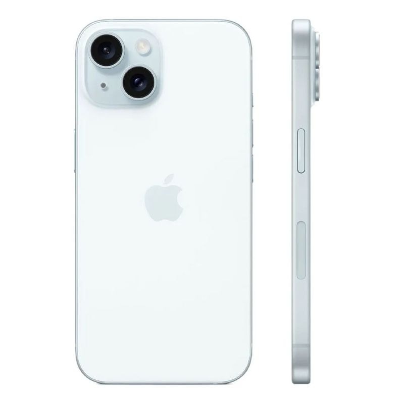Imagen 2 del producto iPhone 15 eSIM 5G 128GB, 6GB RAM, cámara trasera 48MP y frontal 12MP, 6.1"", iOS, sky blue