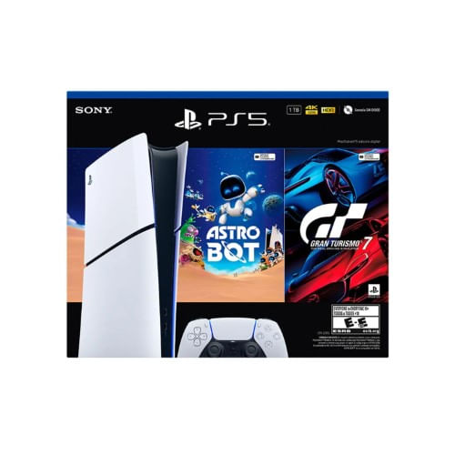 Imagen 2 del producto Consola PlayStation 5 Slim ASTRO BOT y Gran Turismo 7, 1TB, digital, blanco