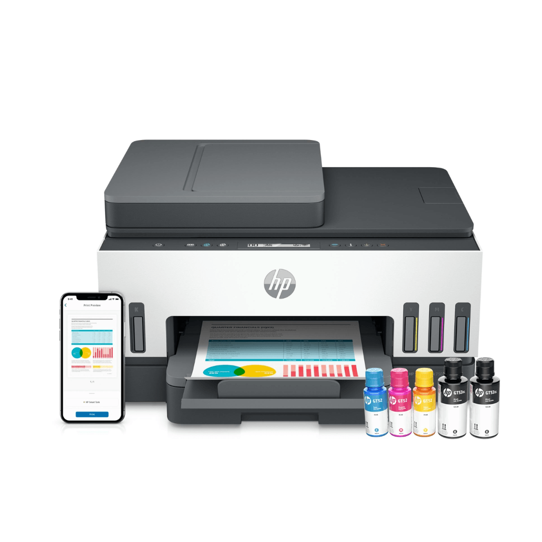 Imagen 2 del producto Impresora multifuncional HP Smart Tank 750, inyección de tinta, inalámbrica, Wi-Fi, con tanques recargables + papel