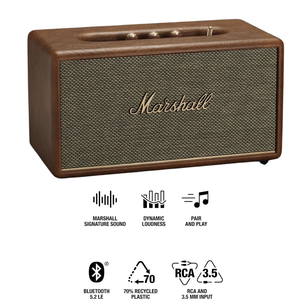 Imagen 2 del producto Parlante bluetooth Marshall Stanmore III, potencia 80W, BT5.2, RCA, café