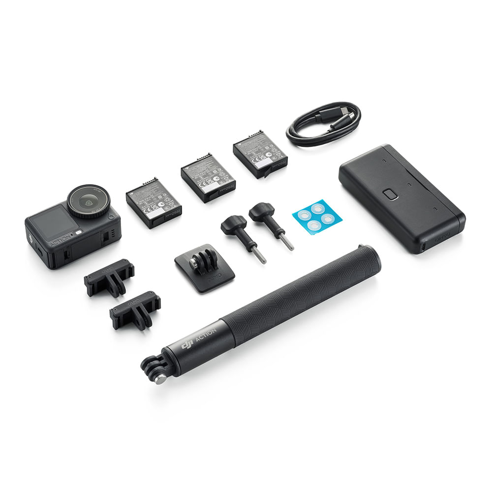 Imagen 2 del producto Cámara de acción DJI Osmo Action 6 Adventure Combo, memoria 64 GB, video 4K, 38 MP, resistente al agua, batería hasta 240 minutos, gris