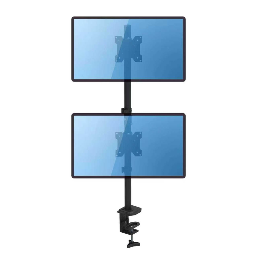 Rack escritorio para 2 monitores 13"-32" Expo Rack VD1332 soporte vertical, negro
