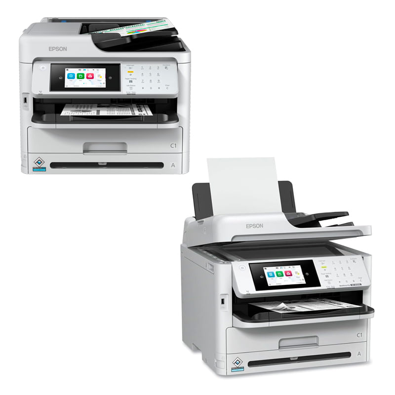 Imagen 2 del producto Impresora multifuncional Epson WF-M5899 con fax, LAN, Wi-Fi, monocromática, gris
