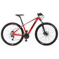 Bicicleta Atom Burner Aro 29"", talla 16', aluminio, rojo y turquesa