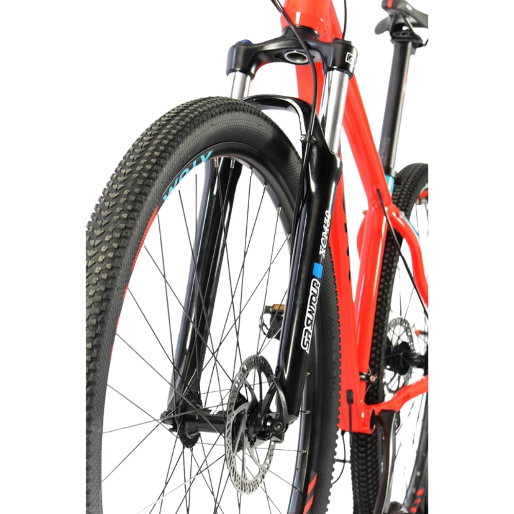 Imagen 2 del producto Bicicleta Atom Burner Aro 29"", talla 18', asiento regulable, aluminio, rojo y turquesa