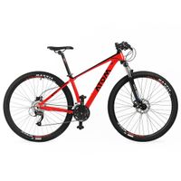 Bicicleta Atom Burner Aro 29"", talla 18', asiento regulable, aluminio, rojo y negro