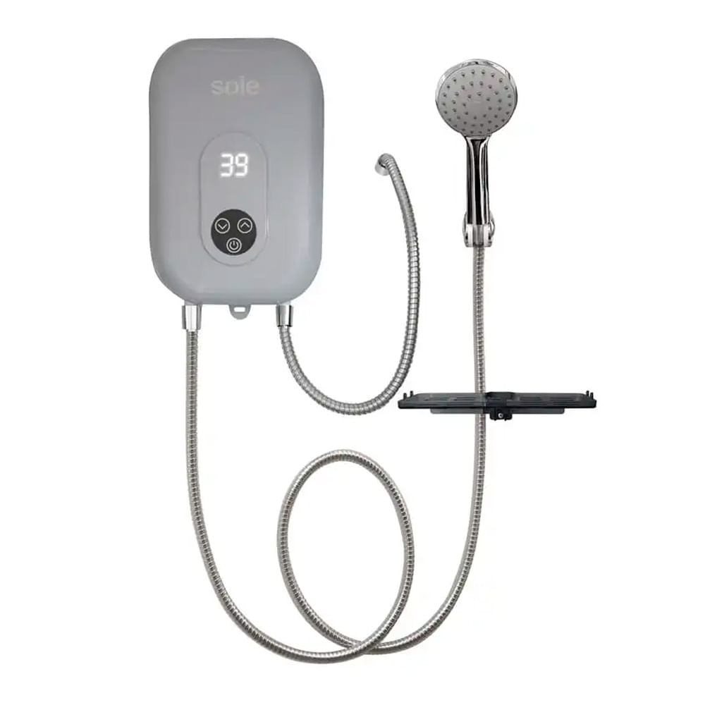 Rapiducha Sole Turbo Max Ultra, 5500W, calentador eléctrico, 10 niveles de potencia, seguridad IPX4, gris