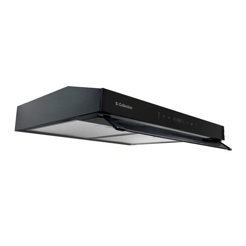Campana Slim Scollection, 60 cm, Black Touch Free, 500 m³/h, 3 niveles, LED, doble motor, negro