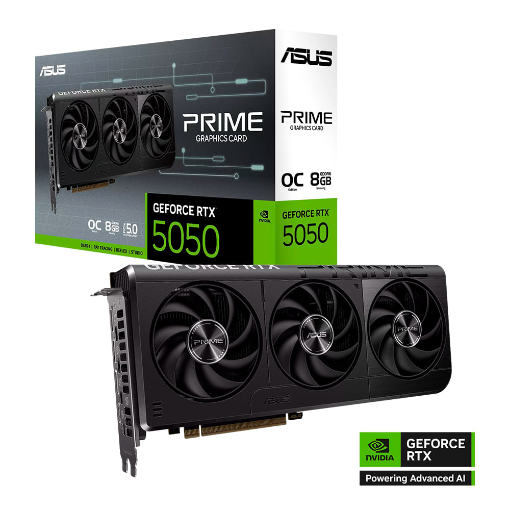 Tarjeta de video Asus NVIDIA RTX 5050 PRIME OC 8GB GDDR6, PCIE5.0