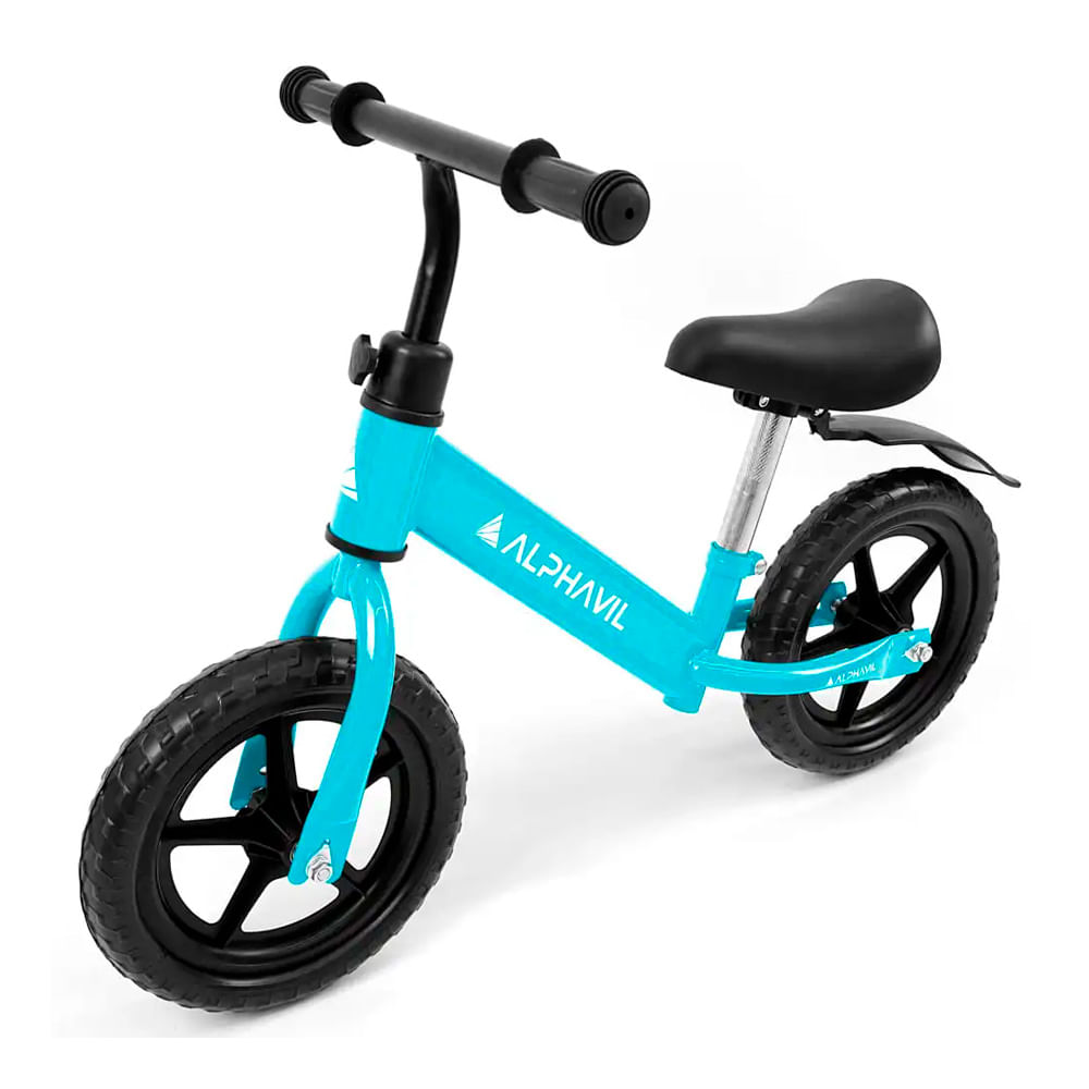 Bicicleta de balance Alphavil BX1 para niños, estructura ligera, asiento ajustable, ruedas EVA, azul