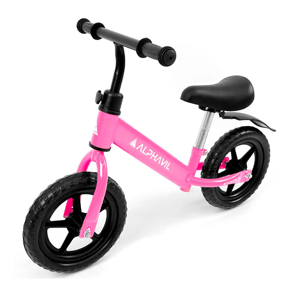 Bicicleta de balance Alphavil BX1 para niñas, asiento ajustable, ruedas EVA, estructura ligera, rosado