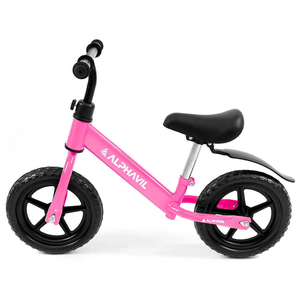 Imagen 2 del producto Bicicleta de balance Alphavil BX1 para niñas, asiento ajustable, ruedas EVA, estructura ligera, rosado