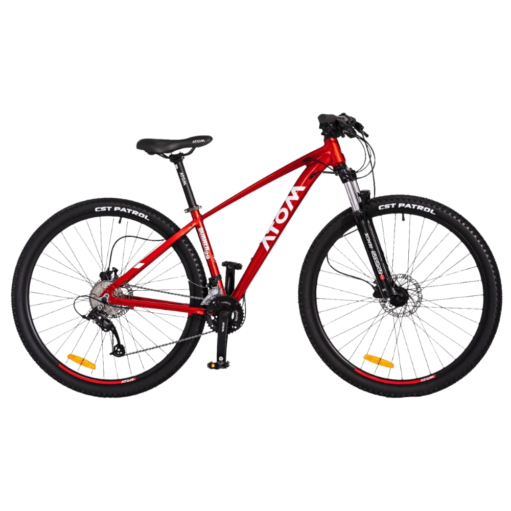 Bicicleta Atom Burner Aro 29", talla 18', asiento regulable, rojo gloss