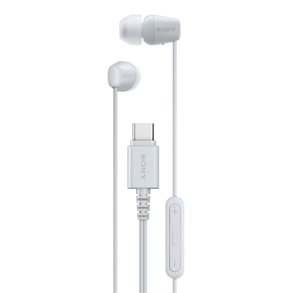 Audífonos in ear con micrófono Sony IER-EX15C conector USB Tipo-C, blanco