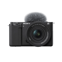 Cámara digital Mirrorless Sony ZV-E10K Alpha para Vlogs APS-C, con lente 16-50mm, micrófono incorporado, negro