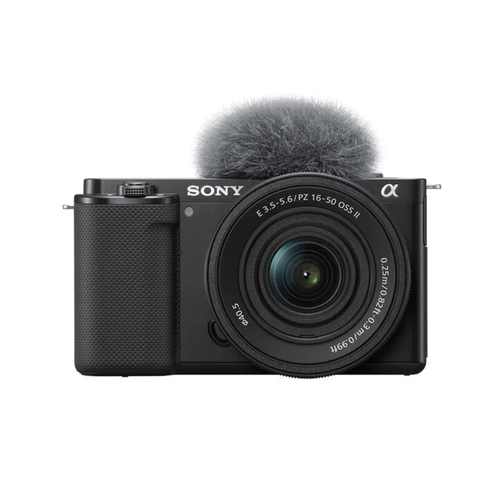 Cámara digital Mirrorless Sony ZV-E10K Alpha para Vlogs APS-C, con lente 16-50mm, micrófono incorporado, negro