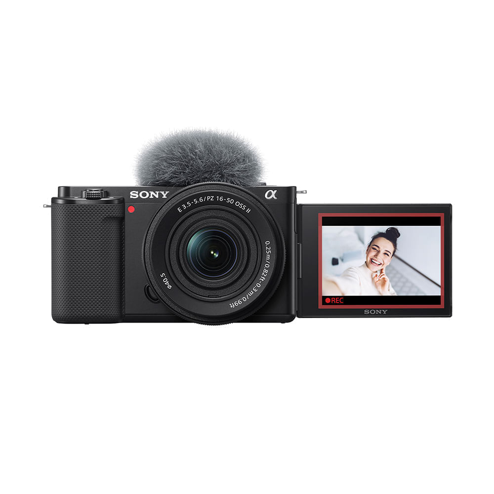 Imagen 2 del producto Cámara digital Mirrorless Sony ZV-E10K Alpha para Vlogs APS-C, con lente 16-50mm, micrófono incorporado, negro