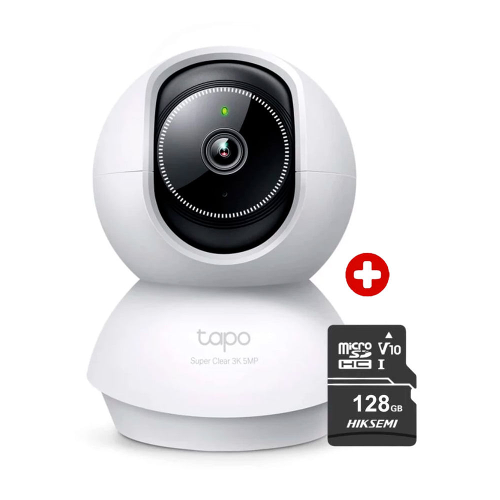Cámara de seguridad Tapo C230 3K 5MP + Micro SD 128GB para interior - Blanco