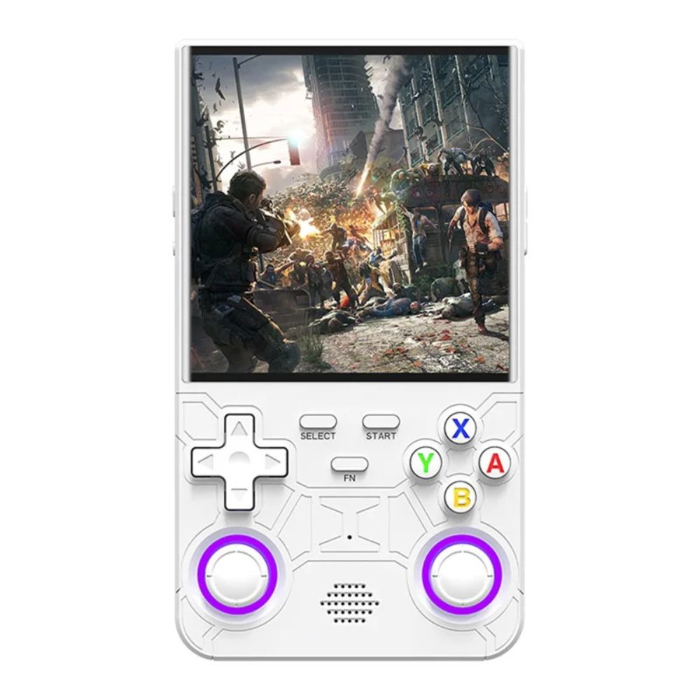 Imagen 1 del producto Consola portátil R36 Ultra, almacenamiento 128GB, Wi‑Fi, juegos incluidos, blanco