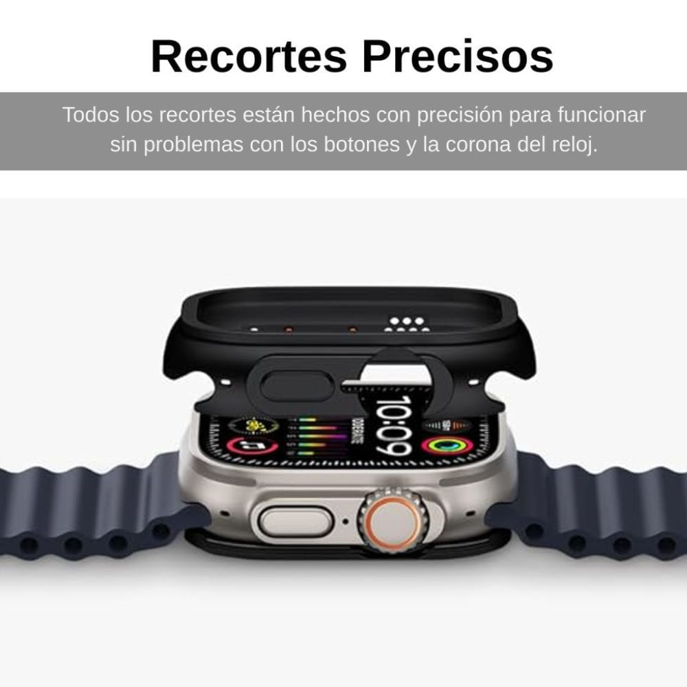 Imagen 2 del producto Case de metal Urvoi para Apple Watch Ultra 49mm, resistente al agua y corrosión, negro