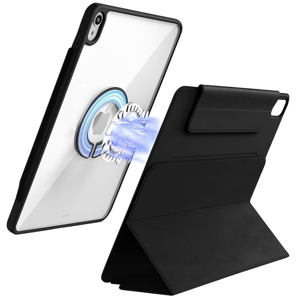 Funda imantada desmontable para iPad Pro 11" (2024), tapa multifuncional, ranura para Apple Pencil, negro