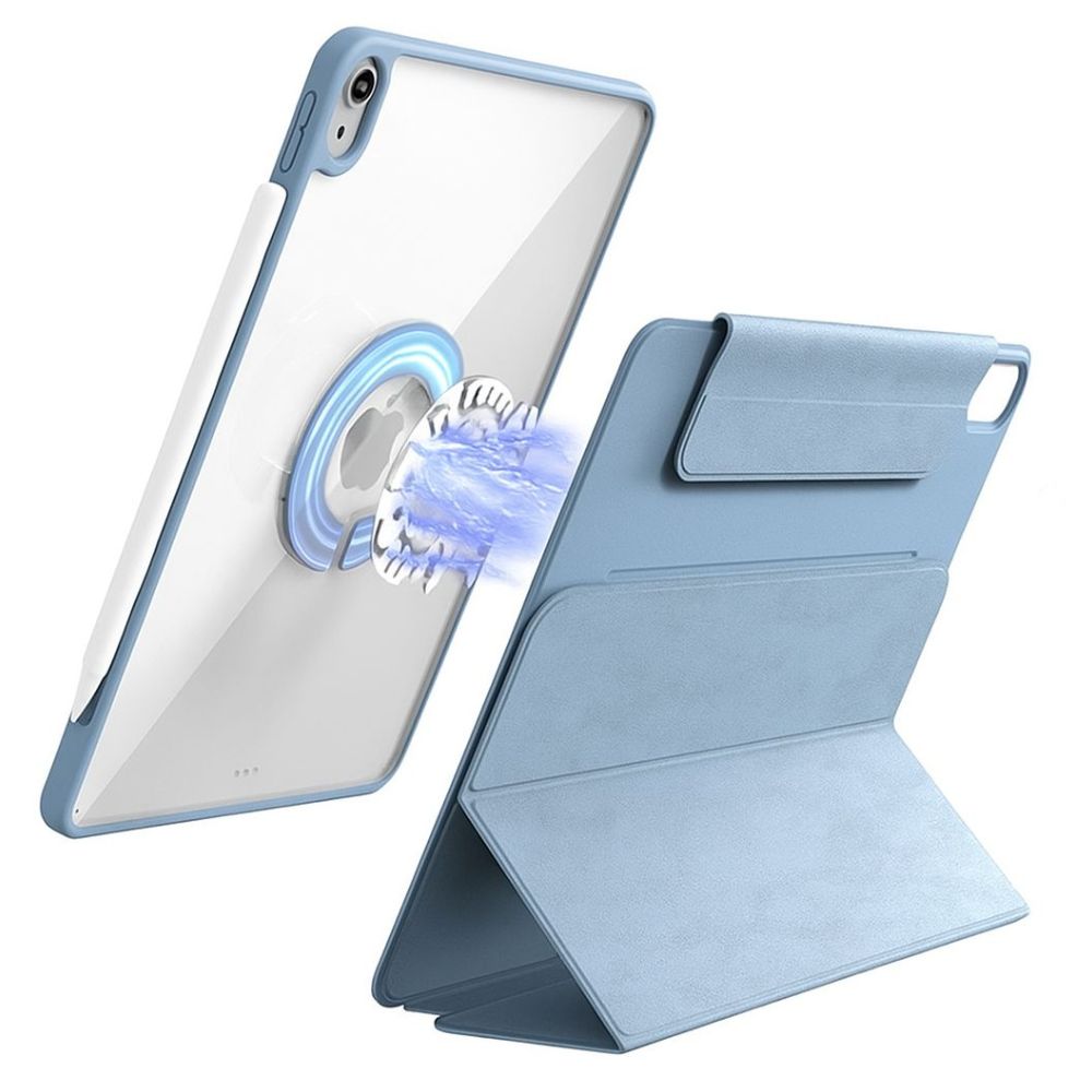 Funda imantada desmontable para iPad Pro 11" (2024), tapa multifuncional, ranura para Apple Pencil, celeste