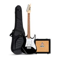 Pack Ibanez Gio GRX40 Black Night, amplificador Orange Crush 12W, accesorios completos