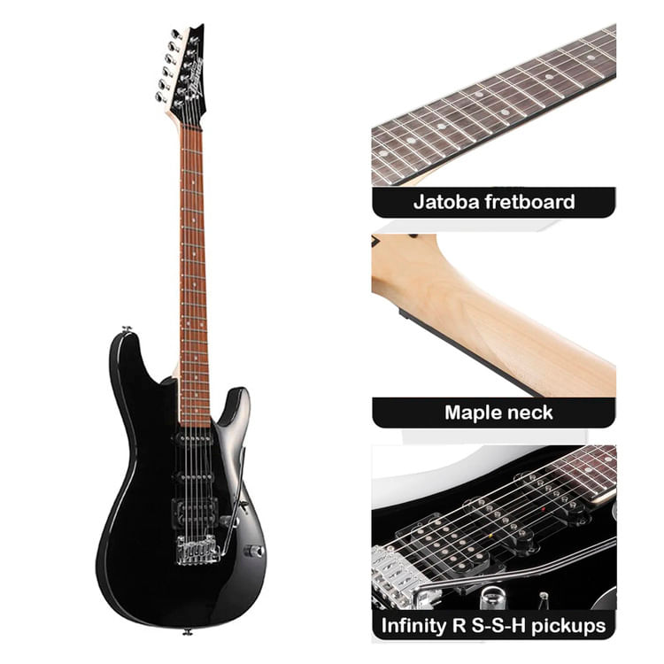 Imagen 2 del producto Pack Ibanez GSA60 Black Night, amplificador Orange Crush 12W, accesorios completos