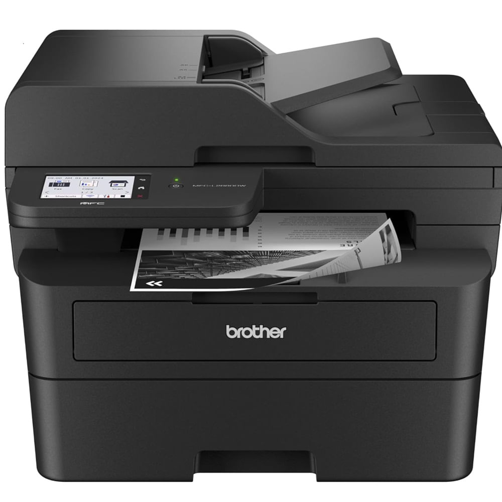Impresora multifuncional Brother MFC-L2880DW inalámbrica, Wi-Fi, láser monocromática, con cartucho de tóner, negro