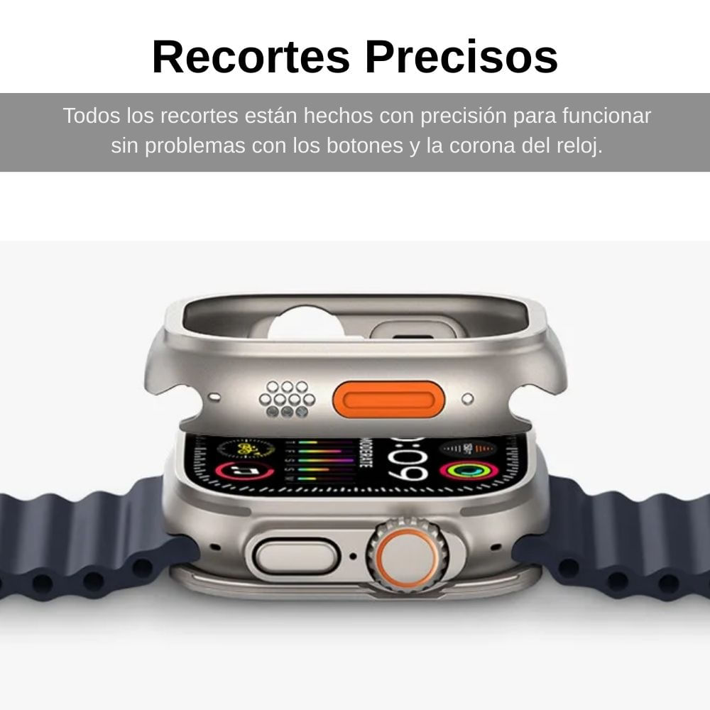 Imagen 2 del producto Case de metal, para Apple Watch Ultra, Ultra 2, Ultra 3, titanio clásico