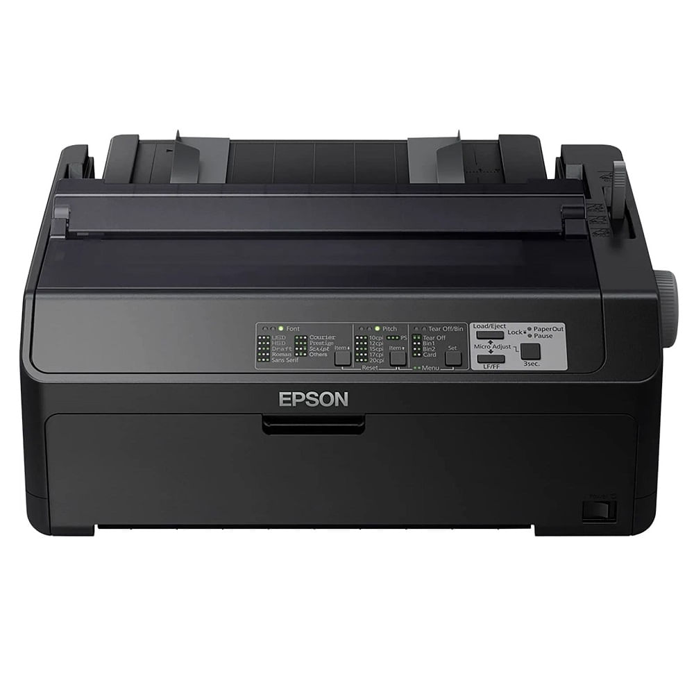 Impresora matricial Epson LQ-590II alámbrica, USB/Paralelo, 24 pines, cinta, velocidad 584 CPS (12 CPI), negro