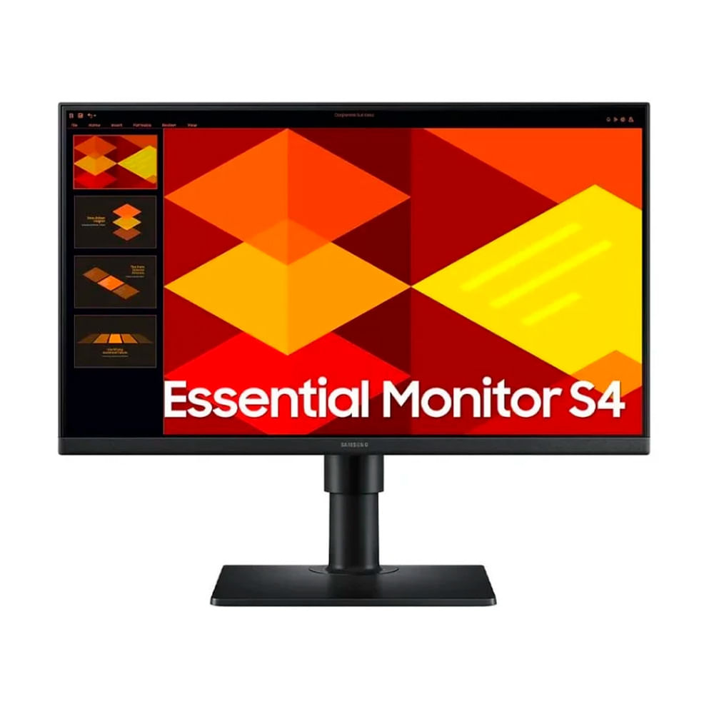 Monitor Samsung Essential S4 LS22D400GALXPE 22" FHD IPS, 100Hz, HDMI y DP, pantalla plana con pivote
