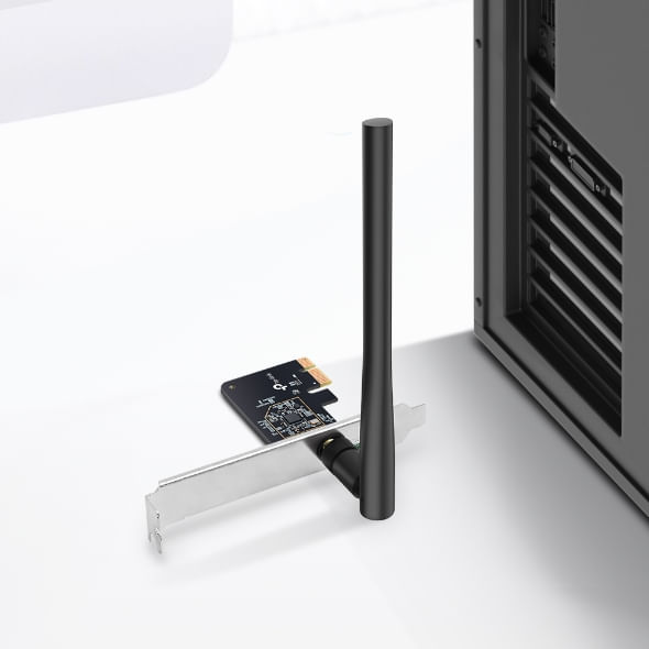 Imagen 2 del producto Adaptador de red Wi-Fi AC600, PCIe, Archer T2E, doble banda, con antena alta ganancia, y tecnología MU-MIMO