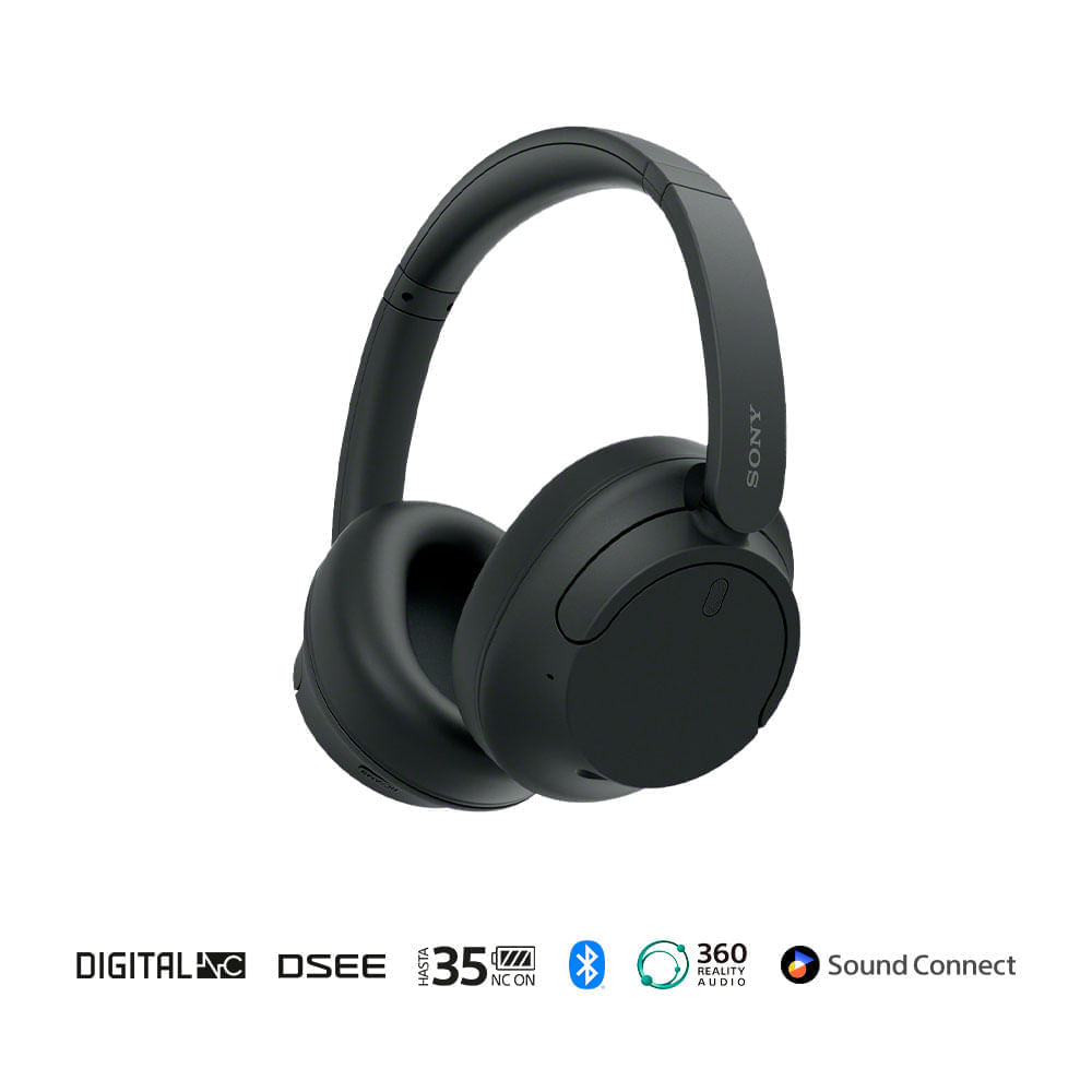 Imagen 2 del producto Audífonos inalámbricos WH-CH720N Sony, Over-Ear, cancelación de ruido, 35 h de batería, carga rápida, negro