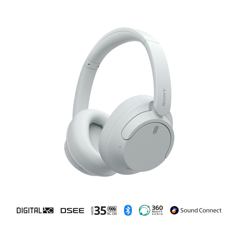 Imagen 2 del producto Audífonos inalámbricos Sony over-ear, WH-CH720N, cancelación de ruido, batería 35h, carga rápida, blanco