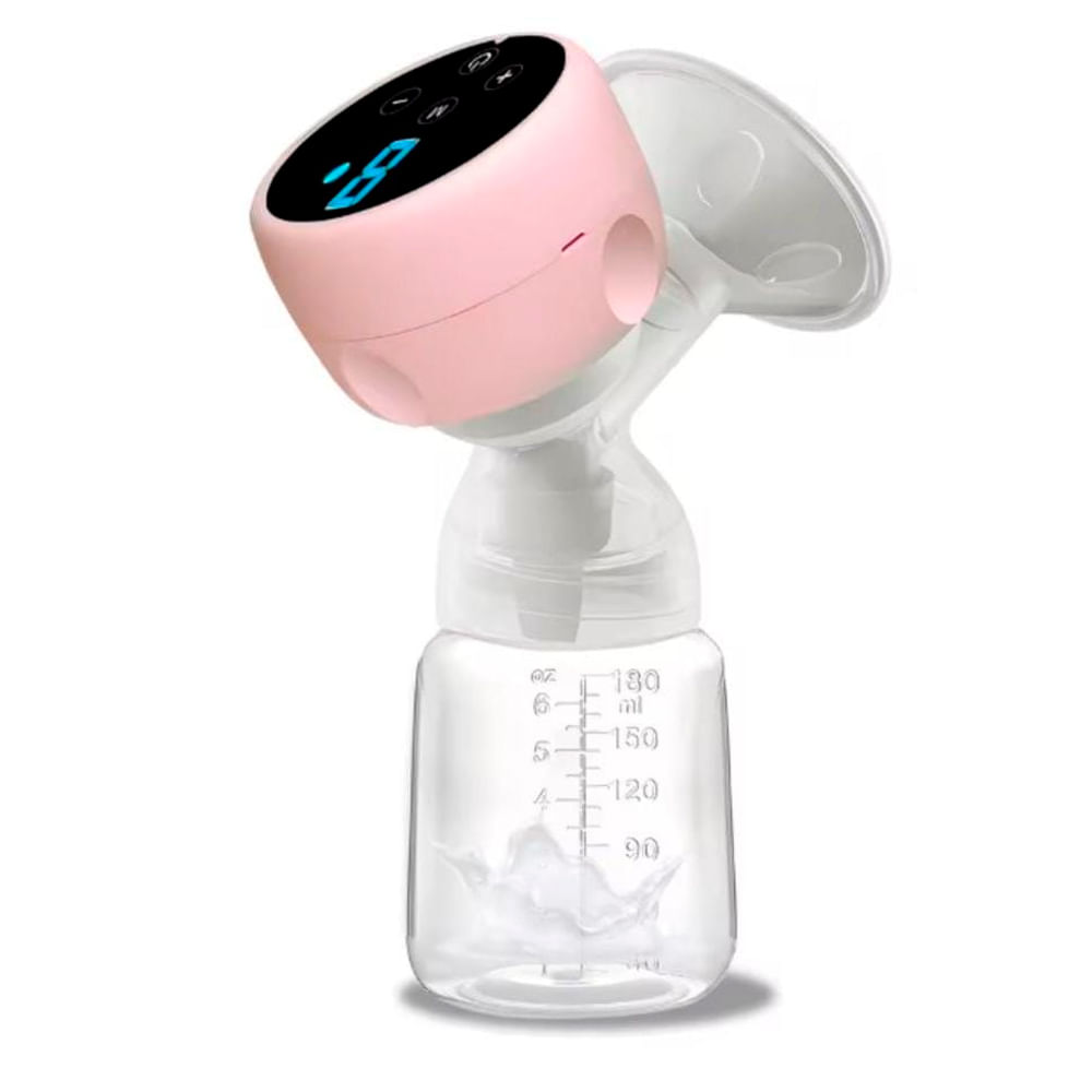 Extractor de leche inalámbrico portátil con pantalla LED, USB Tipo C, 2 modos y 9 niveles, rosado