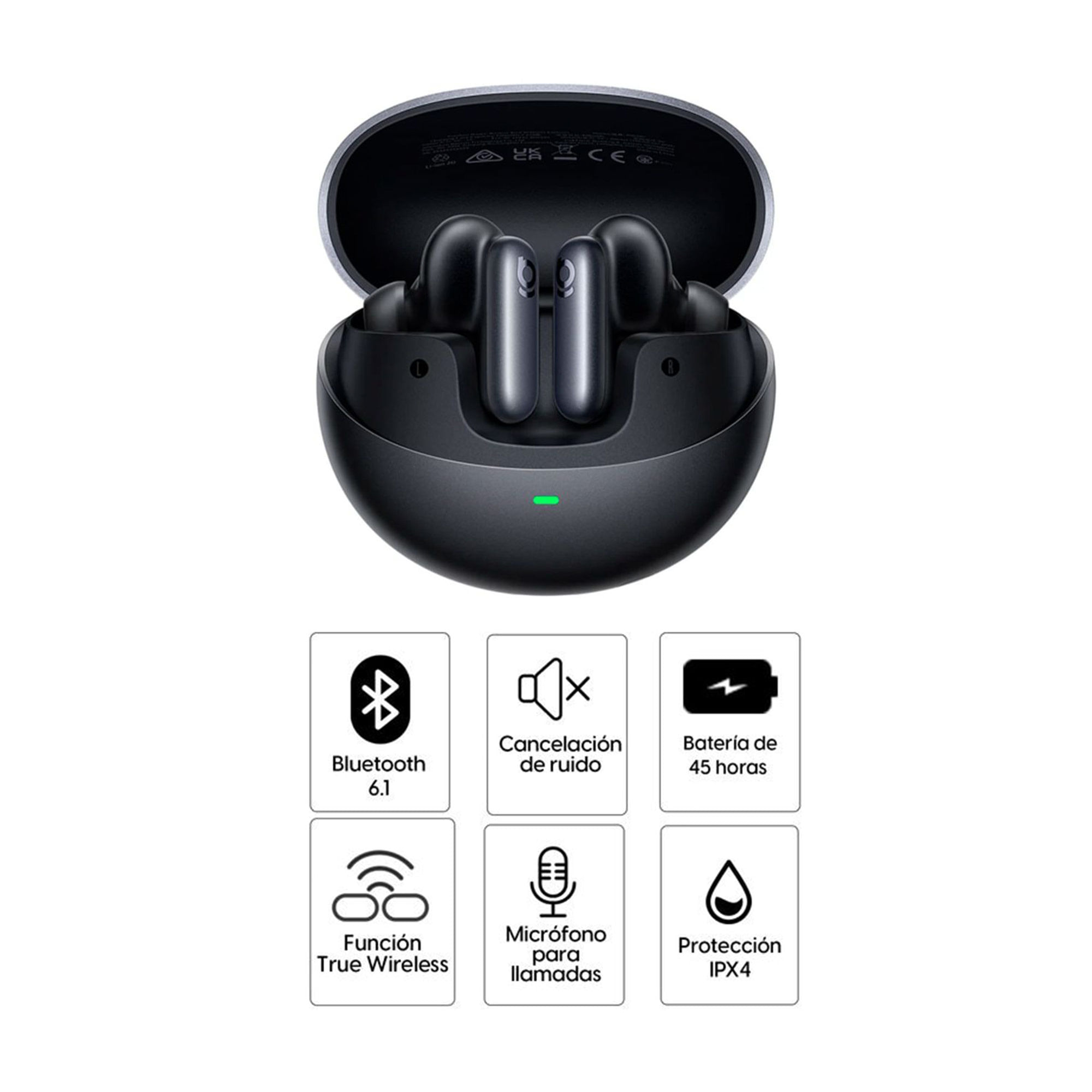 Imagen 2 del producto Audífonos bluetooth True Wireless Baseus XP1 By Bose resistente al agua IPX4, duración máx. 45 horas con estuche de carga, negro