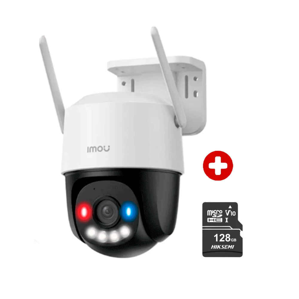 Imagen 1 del producto Cámara seguridad Domo IMOU Cruiser SC 3K 5MP + Micro SD 128GB 360° exterior, blanco