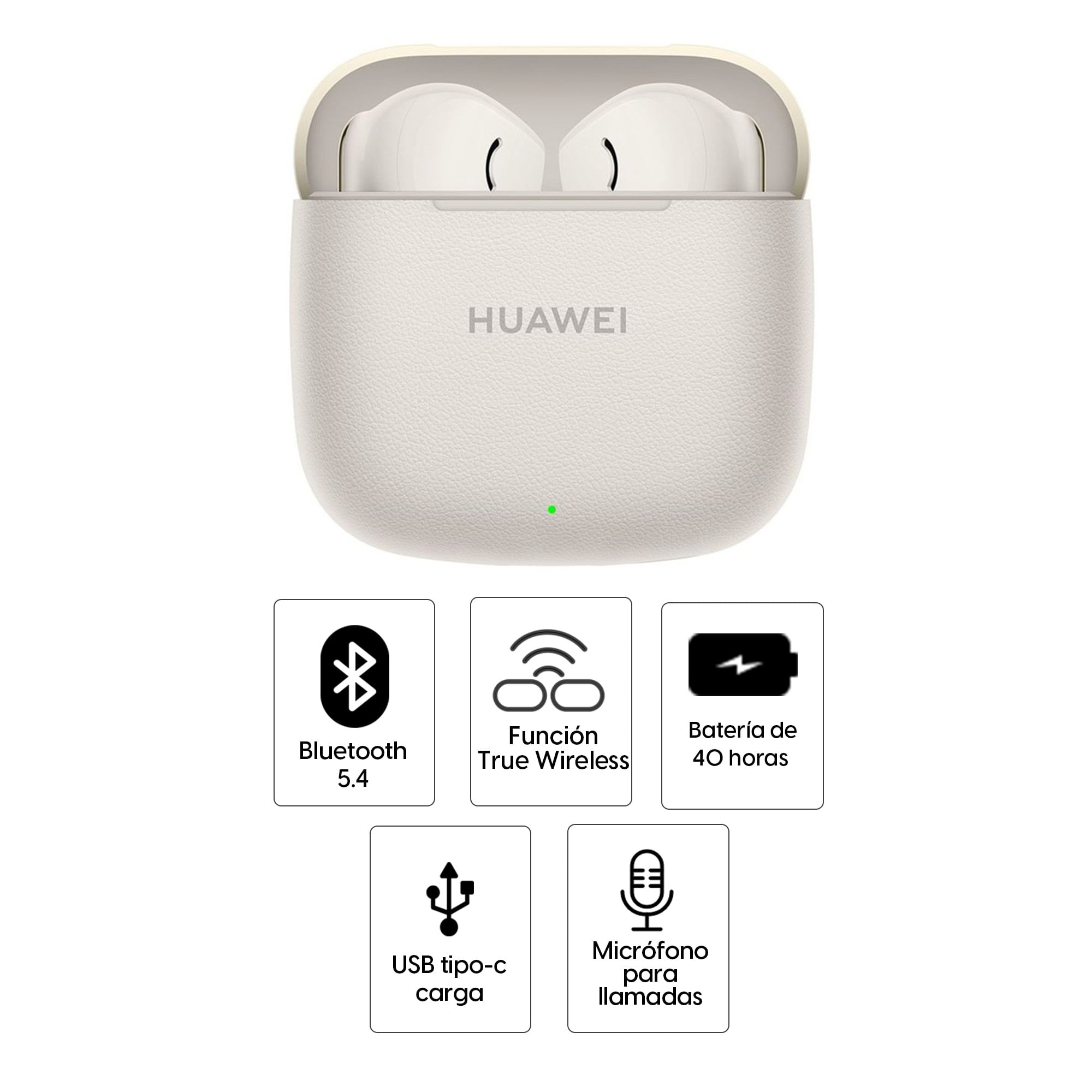 Imagen 2 del producto Audífonos bluetooth True Wireless Huawei FreeBuds SE 3 duración máx. 40 horas con estuche de carga, beige