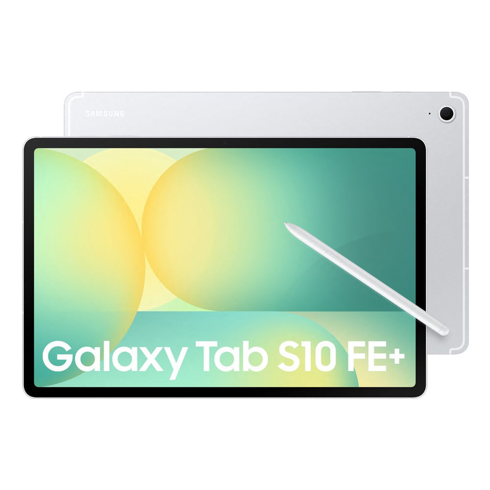 Tablet Samsung Galaxy Tab S10 FE Plus 13.1" 128GB, 8GB RAM, cámara principal 13MP y frontal 12MP, 10090 mAh, Exynos 1580, silver