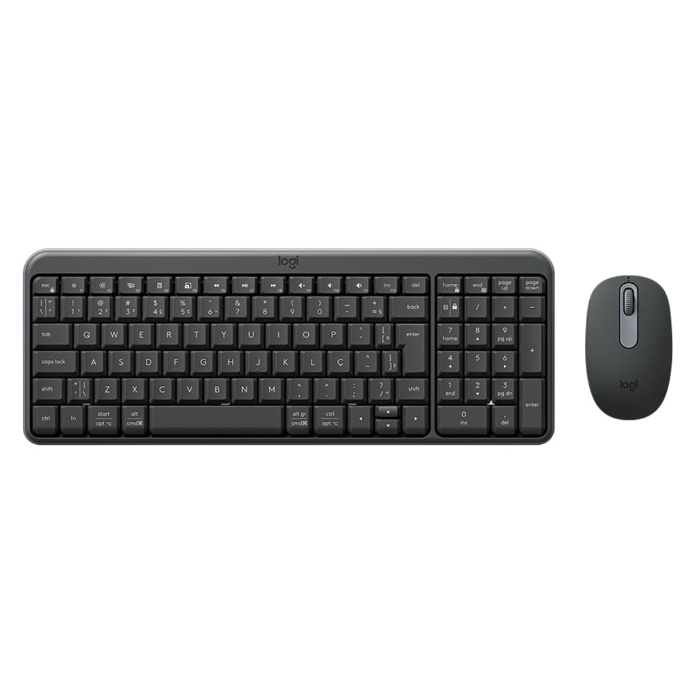 Kit inalámbrico teclado + mouse Logitech MK250, Bluetooth, idioma español, teclado de membrana negro